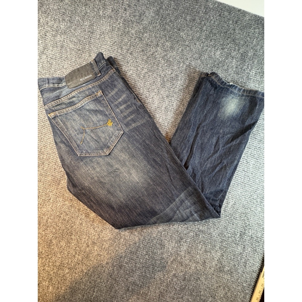 Rocawear Jeans Men's 40x34 Straight Fit Baggy Distressed Hip Hop Rap Y2K Fits 44